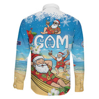 Guam Christmas Family Matching Short Sleeve Bodycon Dress and Hawaiian Shirt Felis Pasgua Chilling Santa - Polynesian Pride