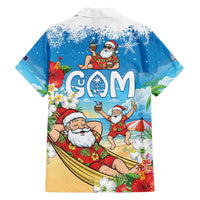 Guam Christmas Family Matching Summer Maxi Dress and Hawaiian Shirt Felis Pasgua Chilling Santa - Polynesian Pride
