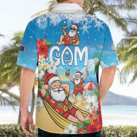 Guam Christmas Hawaiian Shirt Felis Pasgua Chilling Santa LT05 - Polynesian Pride