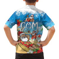 Guam Christmas Hawaiian Shirt Felis Pasgua Chilling Santa LT05 - Polynesian Pride