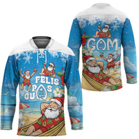 Guam Christmas Hockey Jersey Felis Pasgua Chilling Santa LT05 - Polynesian Pride