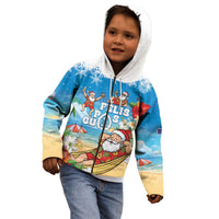 Guam Christmas Kid Hoodie Felis Pasgua Chilling Santa - Polynesian Pride