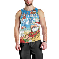 Guam Christmas Men Tank Top Felis Pasgua Chilling Santa - Polynesian Pride
