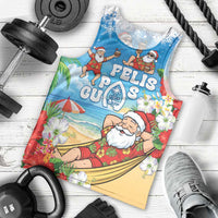 Guam Christmas Men Tank Top Felis Pasgua Chilling Santa - Polynesian Pride