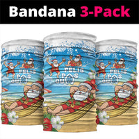 Guam Christmas Neck Gaiter Felis Pasgua Chilling Santa - Polynesian Pride