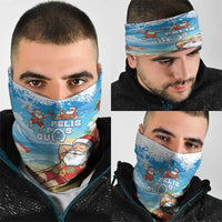 Guam Christmas Neck Gaiter Felis Pasgua Chilling Santa - Polynesian Pride