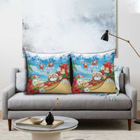 Guam Christmas Pillow Cover Felis Pasgua Chilling Santa - Polynesian Pride