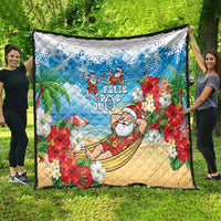 Guam Christmas Quilt Felis Pasgua Chilling Santa - Polynesian Pride