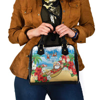 Guam Christmas Shoulder Handbag Felis Pasgua Chilling Santa - Polynesian Pride