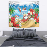 Guam Christmas Tapestry Felis Pasgua Chilling Santa - Polynesian Pride