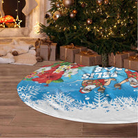 Guam Christmas Tree Skirt Felis Pasgua Chilling Santa - Polynesian Pride