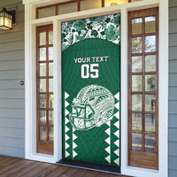 Custom Hawaii Football Door Cover Rainbow Warriors Tropical Vibes LT05 - Polynesian Pride