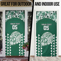 Custom Hawaii Football Door Cover Rainbow Warriors Tropical Vibes LT05 - Polynesian Pride