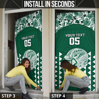 Custom Hawaii Football Door Cover Rainbow Warriors Tropical Vibes LT05 - Polynesian Pride