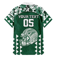 Custom Hawaii Football Family Matching Off Shoulder Maxi Dress and Hawaiian Shirt Rainbow Warriors Tropical Vibes LT05 - Polynesian Pride