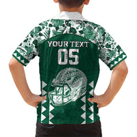 Custom Hawaii Football Family Matching Short Sleeve Bodycon Dress and Hawaiian Shirt Rainbow Warriors Tropical Vibes - Polynesian Pride