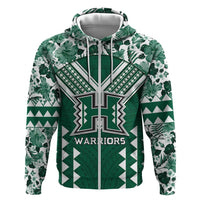 Custom Hawaii Football Hoodie Rainbow Warriors Tropical Vibes - Polynesian Pride
