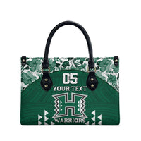 Custom Hawaii Football Leather Bag Rainbow Warriors Tropical Vibes LT05 - Polynesian Pride