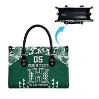 Custom Hawaii Football Leather Bag Rainbow Warriors Tropical Vibes LT05 - Polynesian Pride