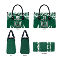 Custom Hawaii Football Leather Bag Rainbow Warriors Tropical Vibes LT05 - Polynesian Pride