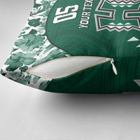Custom Hawaii Football Pillow Cover Rainbow Warriors Tropical Vibes LT05 - Polynesian Pride