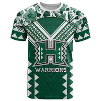 Custom Hawaii Football T Shirt Rainbow Warriors Tropical Vibes - Polynesian Pride