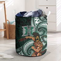Hawaii Ikaika Warrior Football Laundry Basket Polynesian Tribal Tattoo LT05 Black - Polynesian Pride