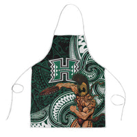 Hawaii Ikaika Warrior Football Apron Polynesian Tribal Tattoo LT05 Black - Polynesian Pride