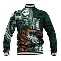 Hawaii Ikaika Warrior Football Baseball Jacket Polynesian Tribal Tattoo - Polynesian Pride