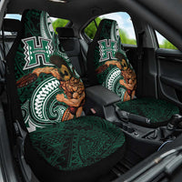 Hawaii Ikaika Warrior Football Car Seat Cover Polynesian Tribal Tattoo - Polynesian Pride