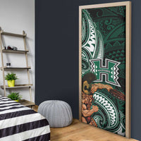 Hawaii Ikaika Warrior Football Door Cover Polynesian Tribal Tattoo LT05 - Polynesian Pride
