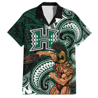 Hawaii Ikaika Warrior Football Family Matching Puletasi and Hawaiian Shirt Polynesian Tribal Tattoo - Polynesian Pride
