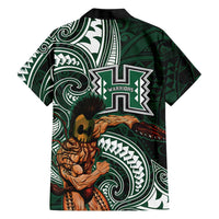 Hawaii Ikaika Warrior Football Family Matching Puletasi and Hawaiian Shirt Polynesian Tribal Tattoo - Polynesian Pride