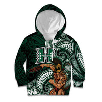 Hawaii Ikaika Warrior Football Kid Hoodie Polynesian Tribal Tattoo - Polynesian Pride