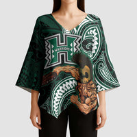 Hawaii Ikaika Warrior Football Kimono Sleeve Blouse Polynesian Tribal Tattoo LT05 - Polynesian Pride