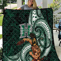 Hawaii Ikaika Warrior Football Quilt Polynesian Tribal Tattoo LT05 Black - Polynesian Pride