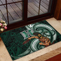 Hawaii Ikaika Warrior Football Rubber Doormat Polynesian Tribal Tattoo LT05 - Polynesian Pride