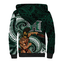 Hawaii Ikaika Warrior Football Sherpa Hoodie Polynesian Tribal Tattoo - Polynesian Pride