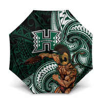 Hawaii Ikaika Warrior Football Umbrella Polynesian Tribal Tattoo LT05 One Size Folded 11.42 inch Opened Diameter 37.4 inch Black - Polynesian Pride