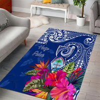 Hafa Adai Guam History and Chamorro Heritage Day Area Rug Blue Latte Stone LT05 - Polynesian Pride