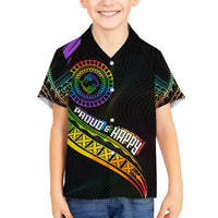 Personalised LGBT History Month Hawaiian Shirt Proud And Happy Polynesian Dolphin LT05 - Polynesian Pride