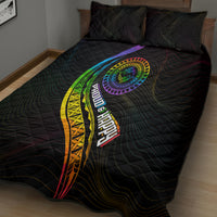 LGBT History Month Quilt Bed Set Proud And Happy Polynesian Dolphin LT05 - Polynesian Pride