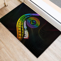 LGBT History Month Rubber Doormat Proud And Happy Polynesian Dolphin LT05 - Polynesian Pride