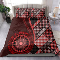 New Zealand Aotearoa Bedding Set Maori Harakeke Weaving Pattern Red LT05 - Polynesian Pride