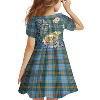 Personalised Hawaii State Family Matching Tank Maxi Dress and Hawaiian Shirt Tropical Flowers With Tartan Pattern LT05 - Polynesian Pride