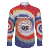 Samoa Family Matching Puletasi and Hawaiian Shirt Tie Dye Unique Style LT05 Dad's Shirt - Long Sleeve Colorful - Polynesian Pride