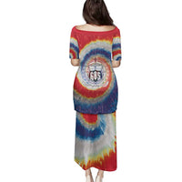 Samoa Family Matching Puletasi and Hawaiian Shirt Tie Dye Unique Style LT05 - Polynesian Pride