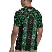 New Zealand Aotearoa Rugby Jersey Green Poutama With Taniko Pattern LT05