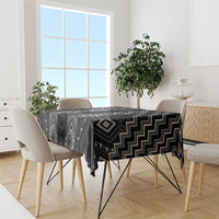 New Zealand Aotearoa Tablecloth Black Poutama With Taniko Pattern LT05