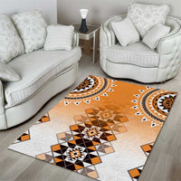 New Zealand Area Rug Poutama Mix Orange Taniko Inspired Art LT05